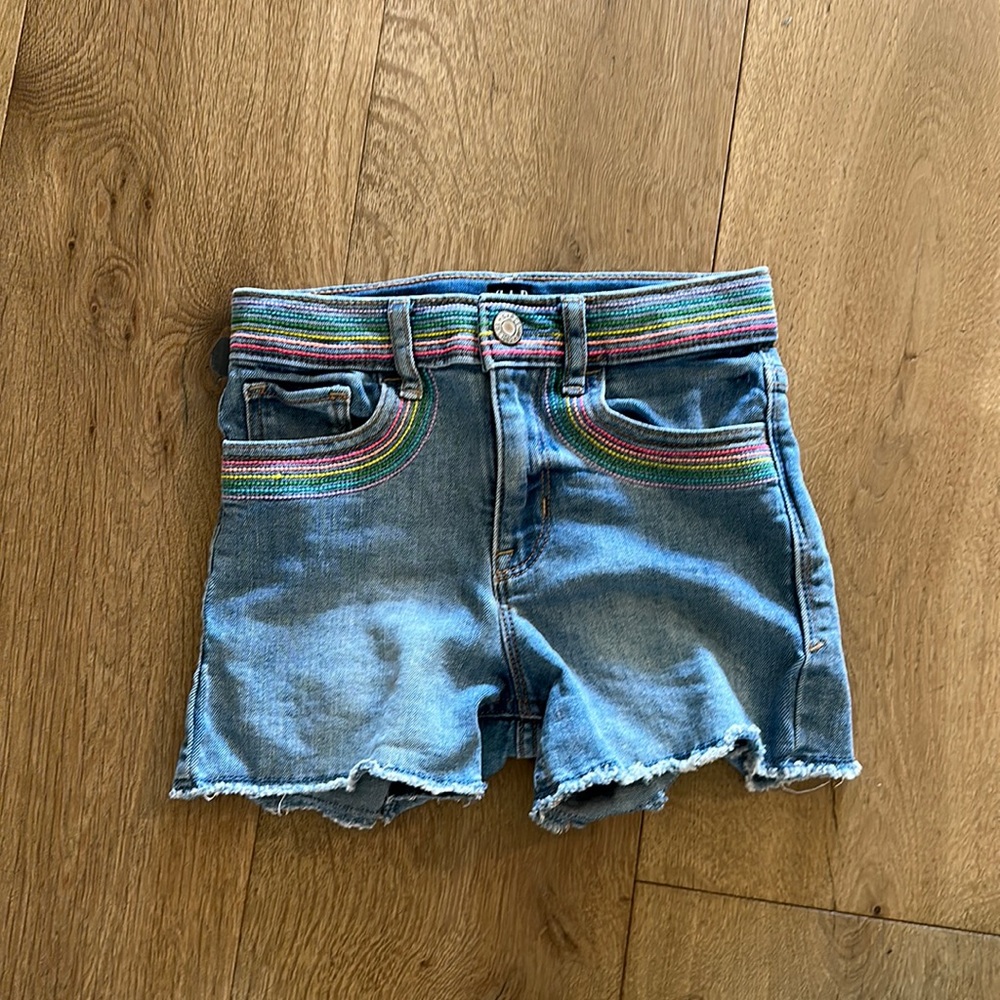Rainbow Denim Shorts
